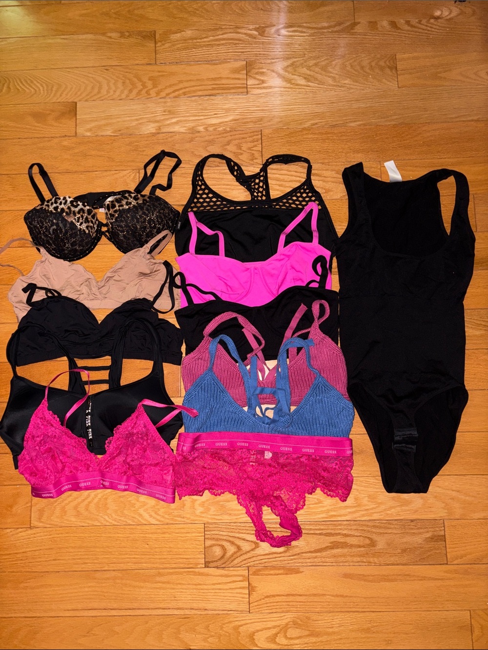 Mixed Women’s Intimates Bundle - Black, Pink, Blue, Beige, Leopard M-L